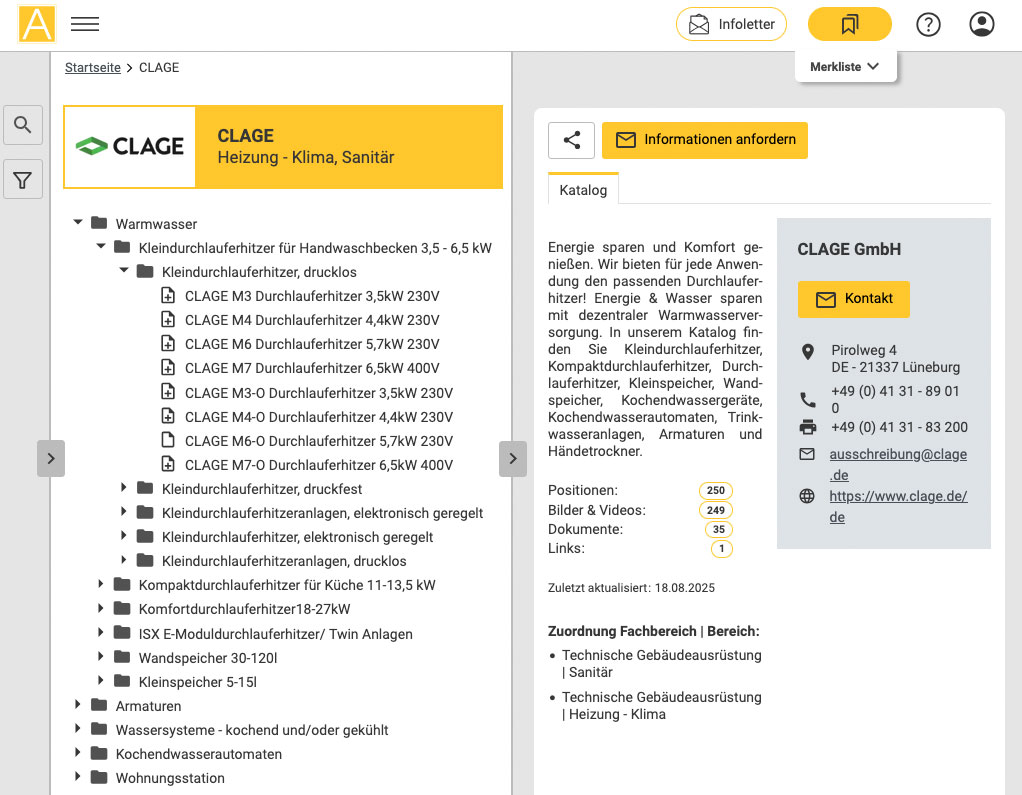 Ausschreiben.de: Ausschreibungtexte, Bilder und Produktdaten an einem Ort
