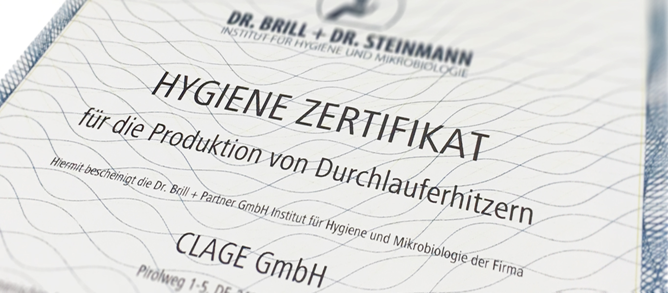 Hygienic. Tested. With certificate. · 20. Dezember 2017 Hygienic. Tested. With certificate. · 20. Dezember 2017