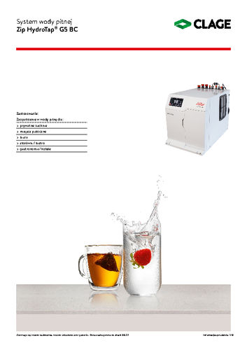 BC - Zip HydroTap G5 – System wody pitnej · CLAGE.pl