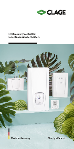 DBX Next · Comfort instantaneous water heater · CLAGE.com/en