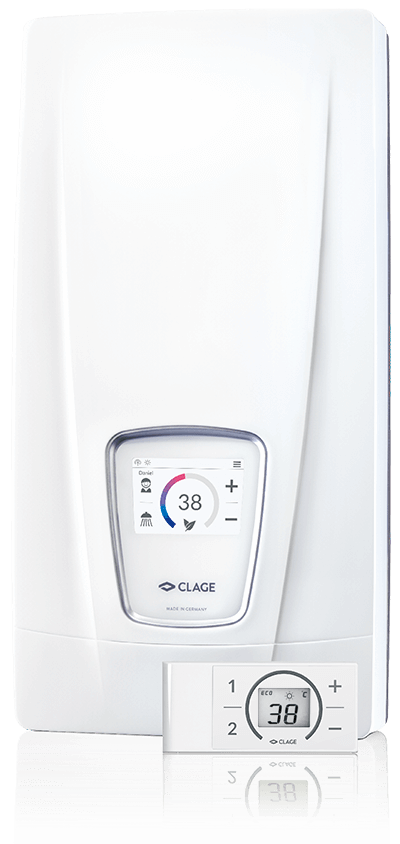 DSX Touch · Comfort instantaneous water heater with Bluetooth radio remote  control · CLAGE.com/en